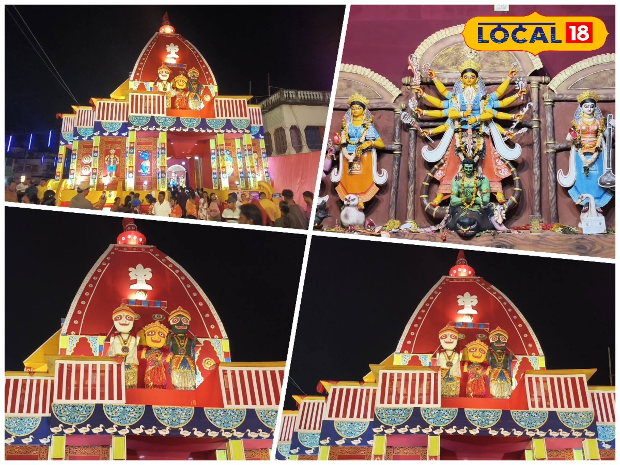 পুরীর রথ এবার রঘুনাথপুরে, থিমে মন কাড়ছে আপার বেনিয়াসোলের দুর্গাপুজো মণ্ডপ