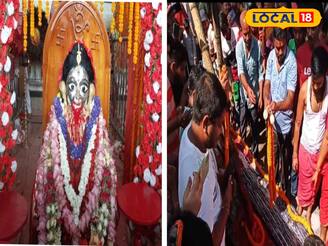 কাঠামো পুজোর মধ্যে দিয়ে সেজে উঠেছে বোল্লা রক্ষা কালীর মন্দির! ভক্তদের ঢল মন্দির প্রাঙ্গনে
