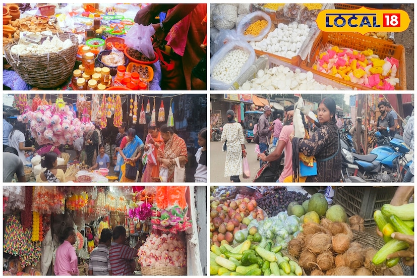 দুর্গাপুজো শেষ হতে না হতেই লক্ষী পুজোয় ফের উৎসবের মেজাজ দুর্গাপুরের বেনাচিতি বাজারে।সকাল থেকেই ক্রেতাদের উপচে পড়া ভিড়।গ্রাহকদের সামলাতে হিমশিম খাচ্ছেন ব্যবসায়ীরা। (ছবি ও তথ্য: দীপিকা সরকার) 