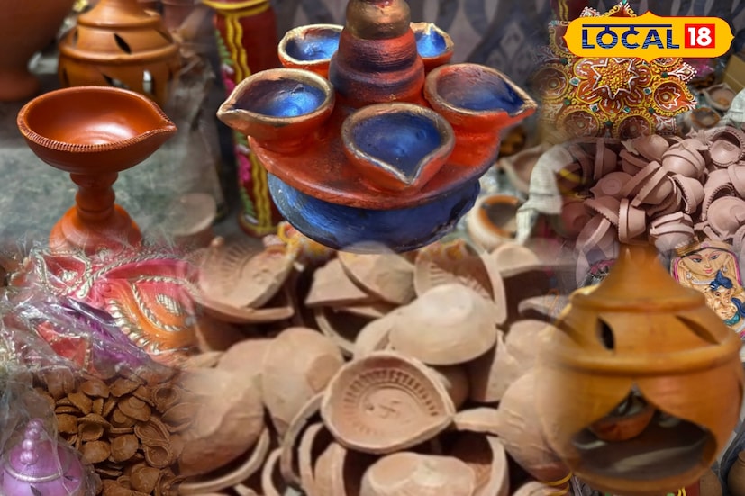 বাহারি লাইটকে পাল্লা দিয়ে কালীপুজোর বাজারে মাটির প্রদীপের দারুণ চাহিদা। এবার চিনা লাইটকে পিছনে ফেলে বাজার দখল করেছে বাংলার আলো। ব্যাপক চাহিদার সঙ্গে বিক্রি হচ্ছে, টু ইন ওয়ান প্রদীপ, ঝুলন্ত পঞ্চপ্রদীপ , আকাশদীপ, স্ট্যান্ড প্রদীপ, হারিকেন, পদ্মকাটিং পঞ্চপ্রদীপ সহ নানা ধরণের আকর্ষণীয় প্রদীপ। (ছবি ও তথ্যঃ রাকেশ মাইতি)