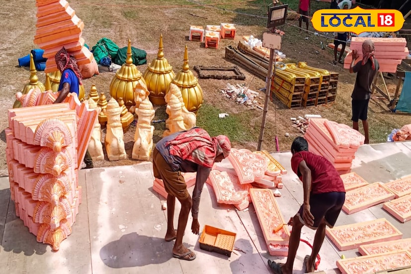 এমনই আকর্ষনীয় থিম করছে দুর্গাপুর স্টিল টাউনশিপের নিউটন ইয়ংস কর্ণার ক্লাব। এখানেই শেষ নয় তাঁদের মূল আকর্ষণীয় বিশাল আকারের মণ্ডপ ও প্রতিমাও দর্শনার্থীদের মুগ্ধ করে বলে দাবি পুজো উদ্যোক্তাদের।তাঁদের মণ্ডপ গড়ে উঠছে ঝাড়খণ্ডের জৈন মন্দিরের আদলে। যার উচ্চতা প্রায় ৬০ ফুটের অধিক। আর চওড়ায় প্রায় ১২০ ফুট।( ছবি ও তথ্য : দীপিকা সরকার) 