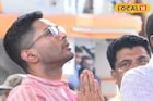 অমাবস্যা শেষের আগেই বড়মা মন্দিরে অভিষেক, পুজো শেষে নিজে হাতে করলেন আরতি, দেখুন ছবিতে
