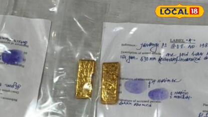 উদ্ধার হওয়া দুটি সোনার বিস্কুট