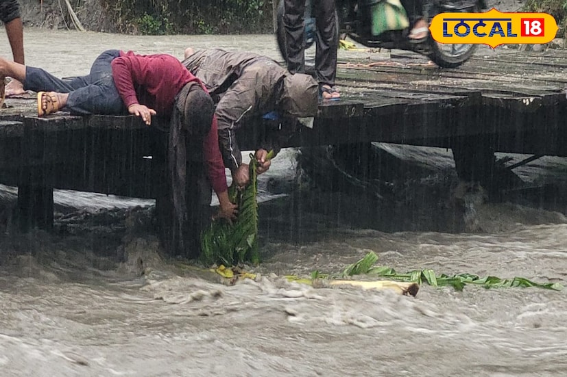 জানা যায়, সম্প্রতি হলং নদীর পাড়ে ছট পুজো আয়োজিত হয়েছিল। তবে ভারী বৃষ্টি হওয়ার কারণে হলং নদী বেয়ে ছট পুজোয় ব্যবহৃত কলাগাছ এসে এই কাঠের সেতুর নীচে আটকে পড়ে। শুধু এটাই নয়, স্থানীয় একটি ক্লাবের কালীপুজোর স্থানে যাওয়ার জন্য ব্যবহৃত বাঁশের সাঁকো জলের তোড়ে ভেসে এই সেতুর নীচেই আটকেছে।