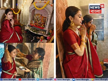 পিসির সঙ্গেই ভোগের আয়োজন, নিজের হাতে দেবীর সাজ, মাধুরিমার বাড়িতে জমজমাট লক্ষ্মী পুজো