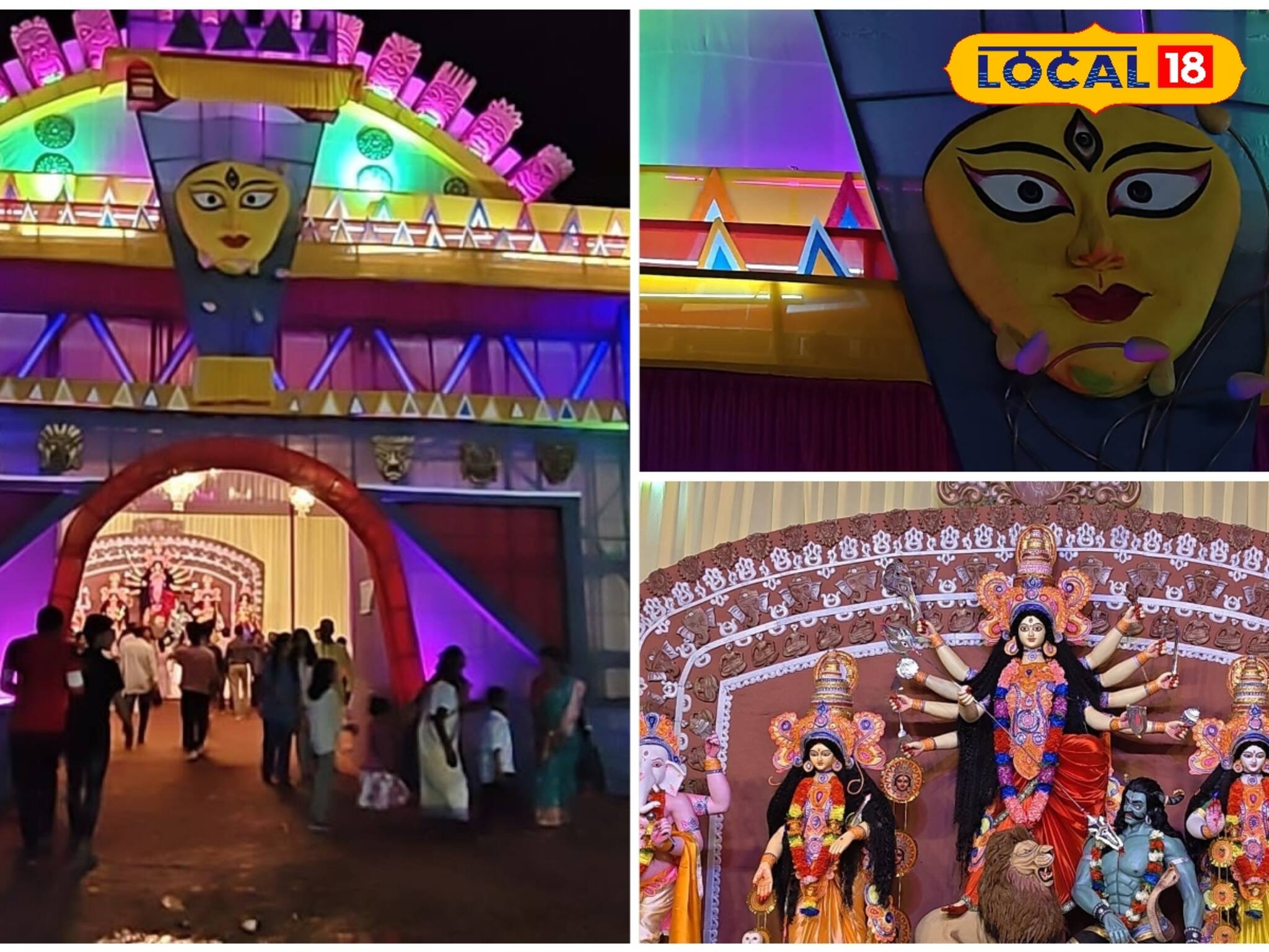 সার্বজনীন পুজোর মধ্যেও সাবেকিয়ানার ভরপুর ছোঁয়া! জমজমাট 'এই' দুর্গাপুজো!