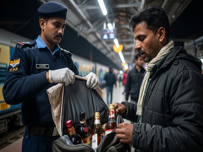 যাত্রীর কথা মানতে চান না আরপিএফ! যাত্রীকে জোর করা হয় ব্যাগ খোলার জন্য! শেষমেশ বাধ্য হয়েই ব্যাগ খোলে যাত্রী। দেখা যায়, ব্যাগের একেবারে উপরেই রয়েছে একটা কাপড়! সেটা সরাতেই আরপিএফ জওয়ানদের চোখ কপালে ওঠে! এ কী? ব্যাগের ভিতরে সার দিয়ে সাজানো মদর বোতল। 