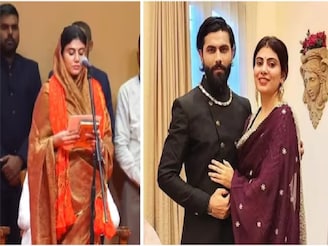 শ্বশুরবাড়ি ‘পাঁড়’ কংগ্রেস,রিভাবা BJPর প্রার্থী হতে শুনিয়েছিল কথাও,আজ জাদেজার বউ মন্ত্রী