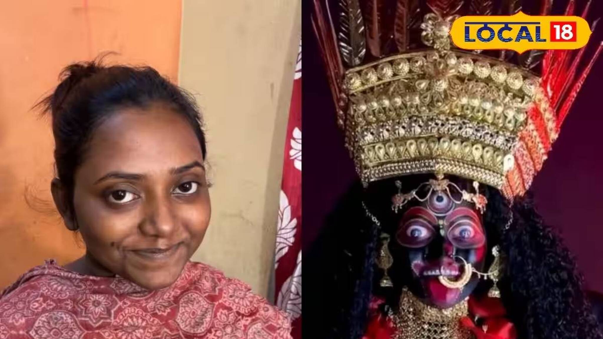 জ্যান্ত বামা কালী! রঙ-তুলি দিয়ে নারী শরীরে দেবীর অবয়ব ফুটিয়ে তুললেন শিল্পী