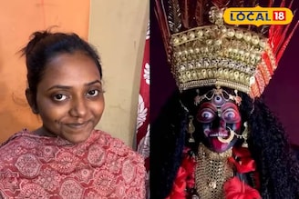জ্যান্ত বামা কালী! রঙ-তুলি দিয়ে নারী শরীরে দেবীর অবয়ব ফুটিয়ে তুললেন শিল্পী