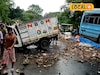 যাত্রীবাহী বাস ও পিকআপ ভ্যানের সংঘর্ষ! ভয়াবহ পথ দুর্ঘটনায় আহত প্রায় ৪০
