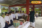 স্কুলের মধ্যে এক টুকরো আদিবাসী গ্রাম! বাসন্তীর বিদ্যালয়ে হচ্ছেটা কী?