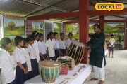 স্কুলের মধ্যে এক টুকরো আদিবাসী গ্রাম! বাসন্তীর বিদ্যালয়ে হচ্ছেটা কী?