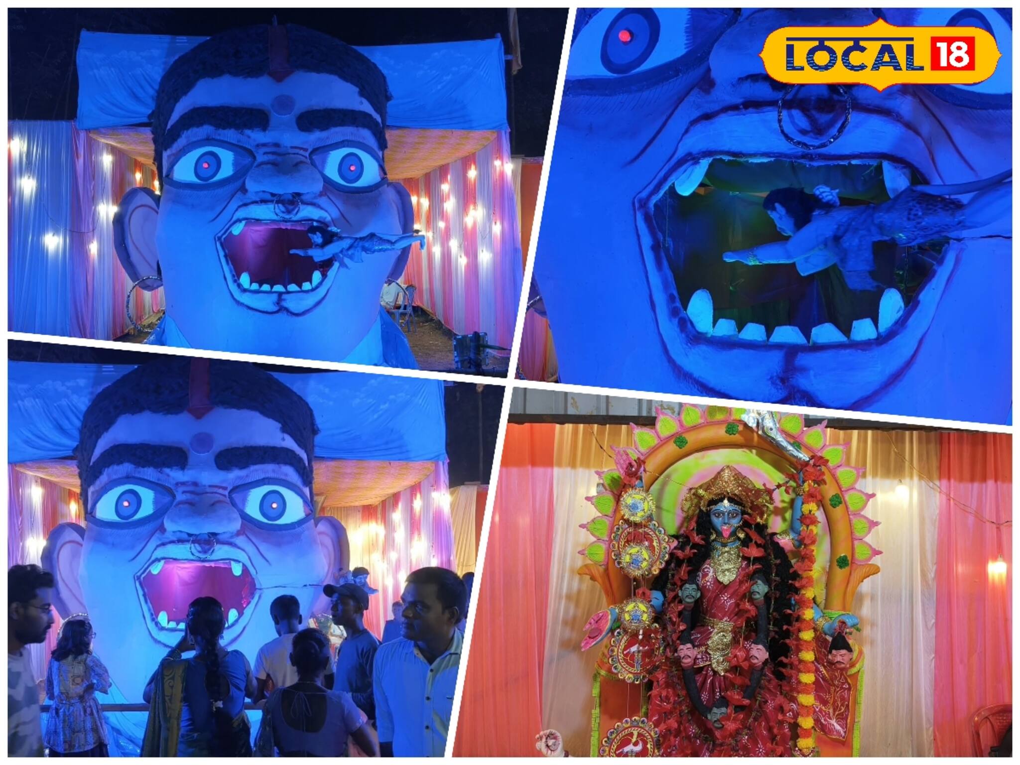 'সুরসা রাক্ষসী দেবী' থিমের কালীপুজো! পুরুলিয়ার মণ্ডপে একটুকরো 'রামায়ণ'