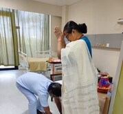 'ভাইয়ের কপালে দিলাম ফোঁটা...' আক্রান্ত খগেন মুর্মুকে হাসপাতালেই ভাইফোঁটা দিলেন বিজেপি বিধা