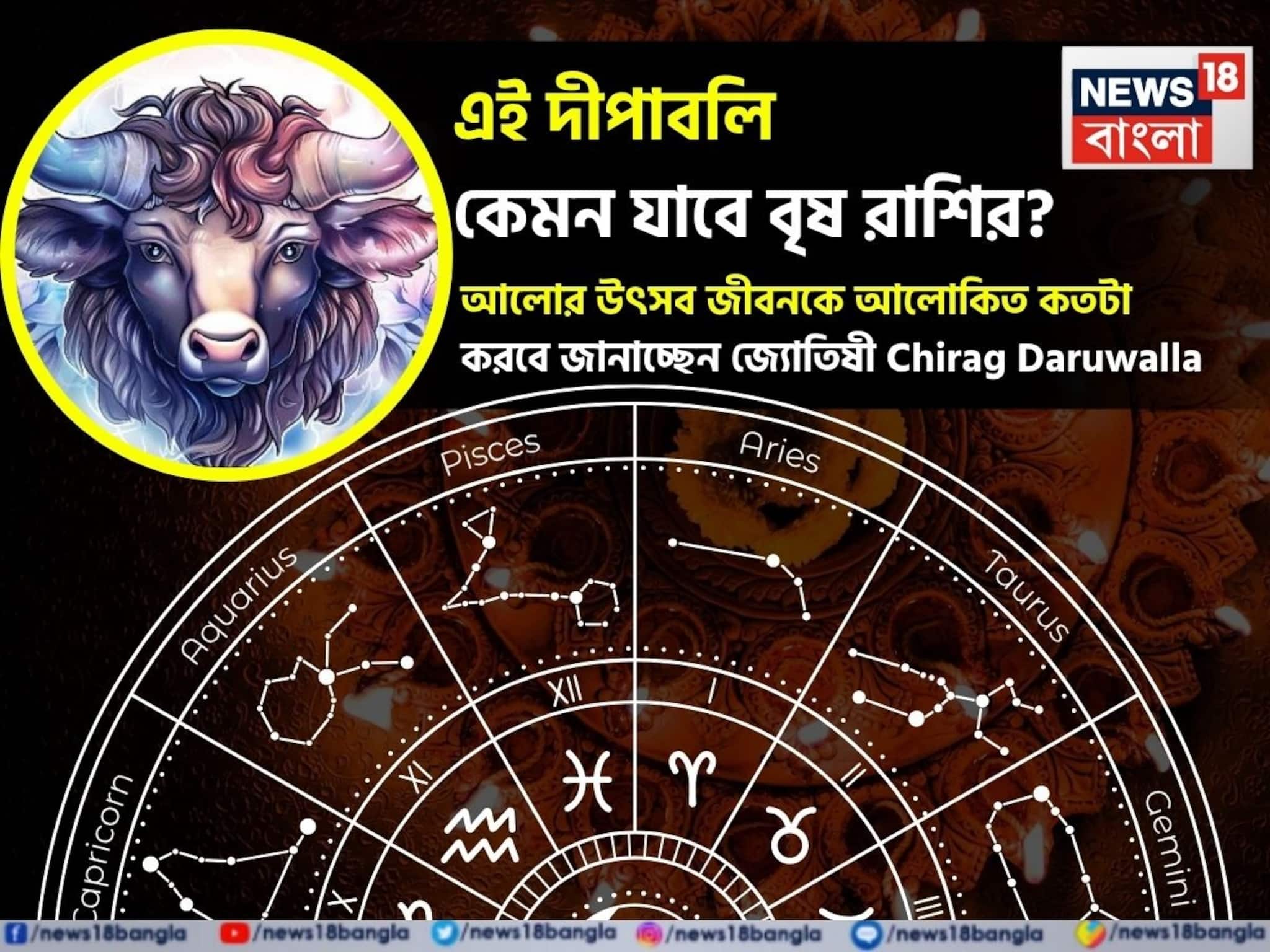 Taurus Diwali Horoscope 2025: এই দীপাবলি কেমন যাবে বৃষ রাশির জাতক-জাতিকাদের? আলোর উৎসব জীবনকে আলোকিত কতটা করবে জানাচ্ছেন জ্যোতিষী চিরাগ দারুওয়ালা