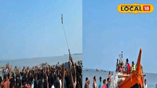 দুর্ঘটনাগ্রস্থ ট্রলার দেখতে ভিড় বাড়ছে লালগঞ্জ বিচে