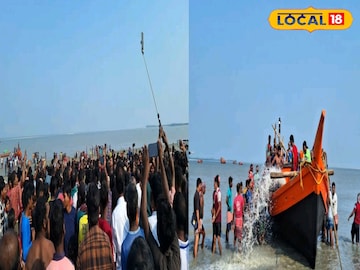 দুর্ঘটনাগ্রস্থ ট্রলার দেখতে ভিড় বাড়ছে লালগঞ্জ বিচে