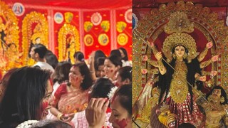 ‘সকলের পাড়ার পুজো’তে মাতল ক‍্যালিফোর্নিয়া! ভোগের নাড়ু থেকে সিঁদুর খেলা, উত্‍সবে কেমন হল বিদেশে