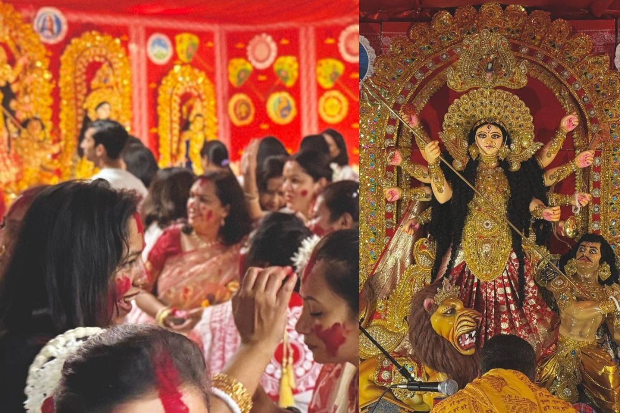 ‘সকলের পাড়ার পুজো’তে মাতল ক‍্যালিফোর্নিয়া! ভোগের নাড়ু থেকে সিঁদুর খেলা, উত্‍সব