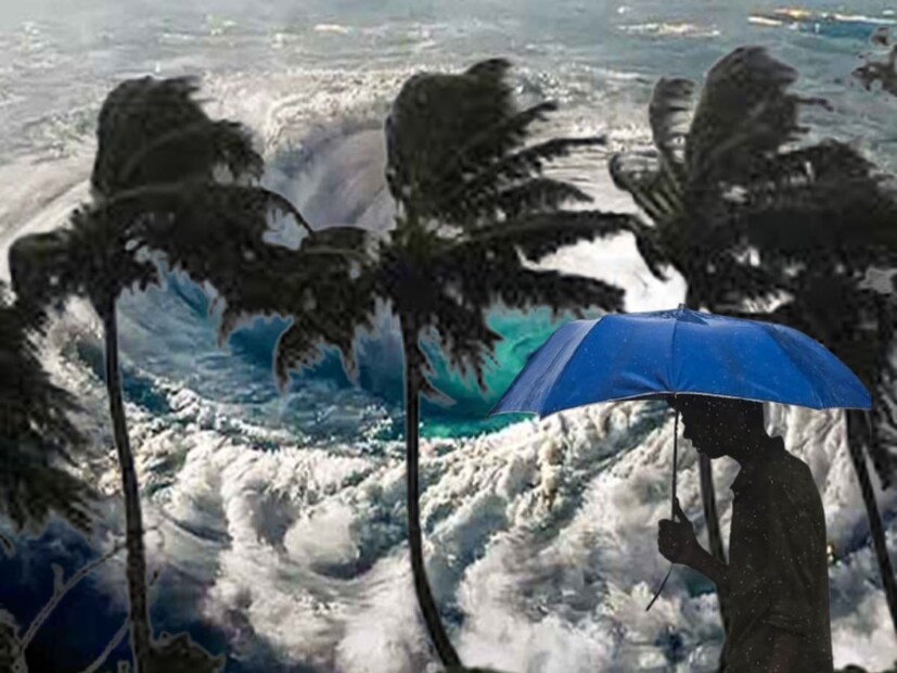 ধেয়ে আসছে শক্তিশালী ঘূর্ণিঝড় ‘মন্থা’। মন্থার ল&#x200d;্যান্ডফলের আগেই আকাশে মেঘ বঙ্গে। শক্তিশালী ঘূর্ণিঝড় ল্যান্ডফল করবে অন্ধ্রপ্রদেশের কাকিনাড়াতে। মঙ্গলবার সন্ধ্যা থেকে বুধবার ভোরের মধ্যে স্থলভাগে প্রবেশের প্রবল সম্ভাবনা। কিছুক্ষণের মধ&#x200d;্যেই ঝড়বৃষ্টি ধেয়ে আসছে কলকাতা-সহ রাজ&#x200d;্যের তিন জেলায়।