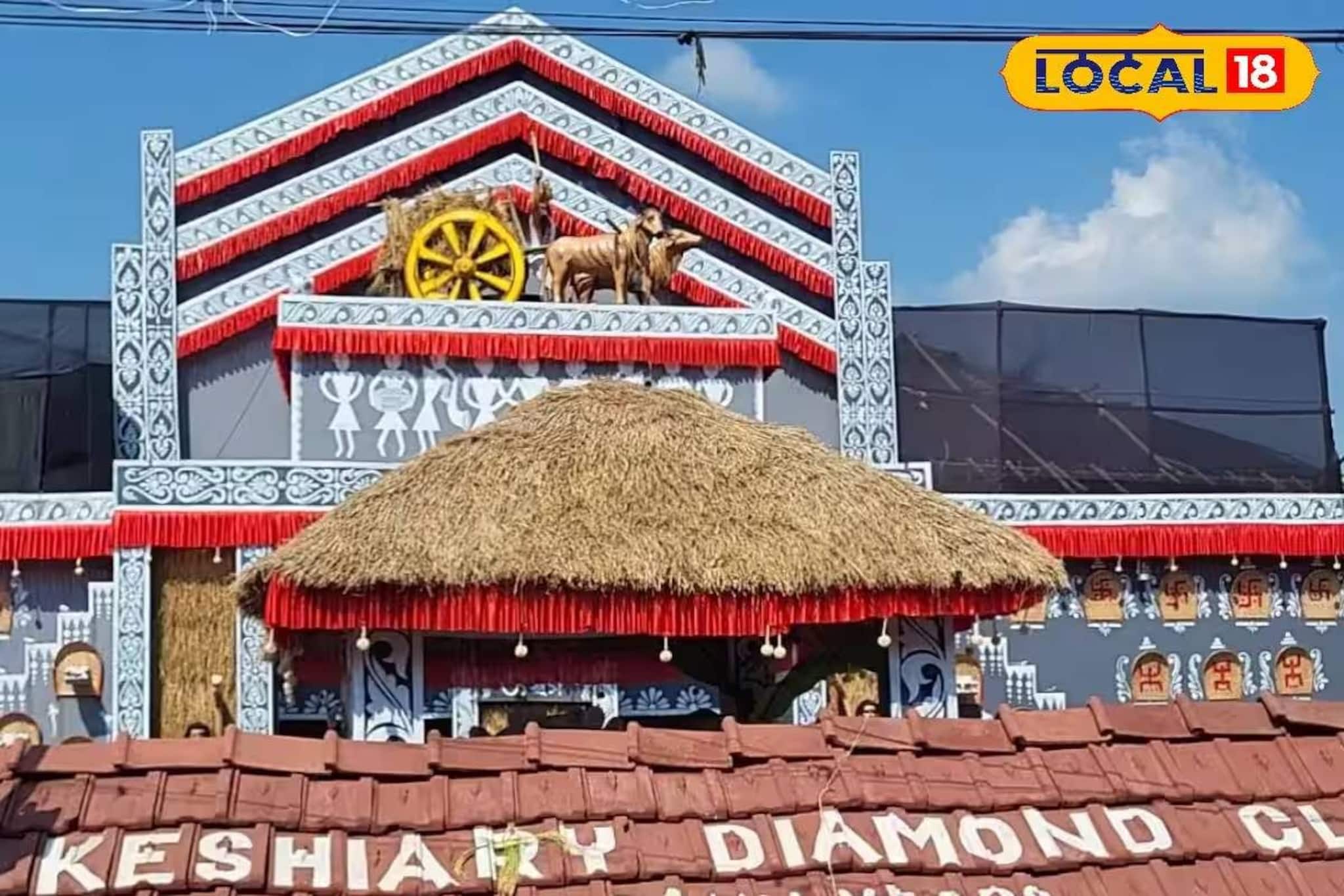 মাটির ঘর থেকে দালানে দুর্গাপুজো! গ্রামবাংলা থিমে চোখধাঁধানো মণ্ডপ উস্কে দিচ্ছে নস্টালজিয়া