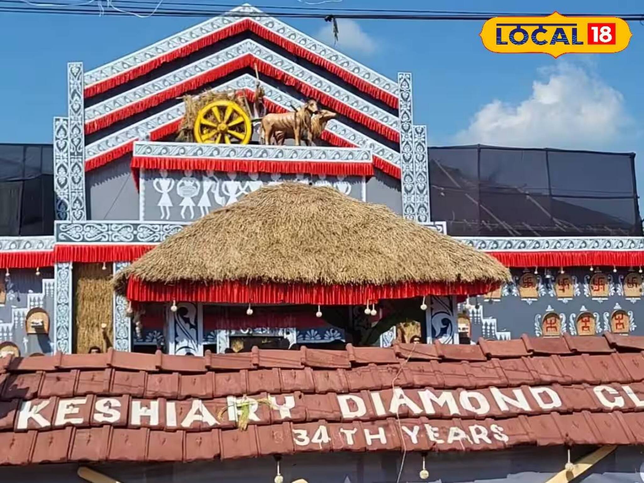 মাটির ঘর থেকে দালানে দুর্গাপুজো! গ্রামবাংলা থিমে চোখধাঁধানো মণ্ডপ উস্কে দিচ্ছে নস্টালজিয়া