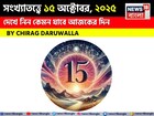 কেমন যাবে ১৫ অক্টোবর দিনটি? সংখ্যাতত্ত্ব অনুযায়ী জানাচ্ছেন জ্যোতিষী চিরাগ দারুওয়ালা