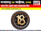 কেমন যাবে ১৮ অক্টোবর দিনটি? সংখ্যাতত্ত্ব অনুযায়ী জানাচ্ছেন জ্যোতিষী চিরাগ দারুওয়ালা