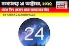 কেমন যাবে ২৪ অক্টোবর দিনটি? সংখ্যাতত্ত্ব অনুযায়ী জানাচ্ছেন জ্যোতিষী চিরাগ দারুওয়ালা