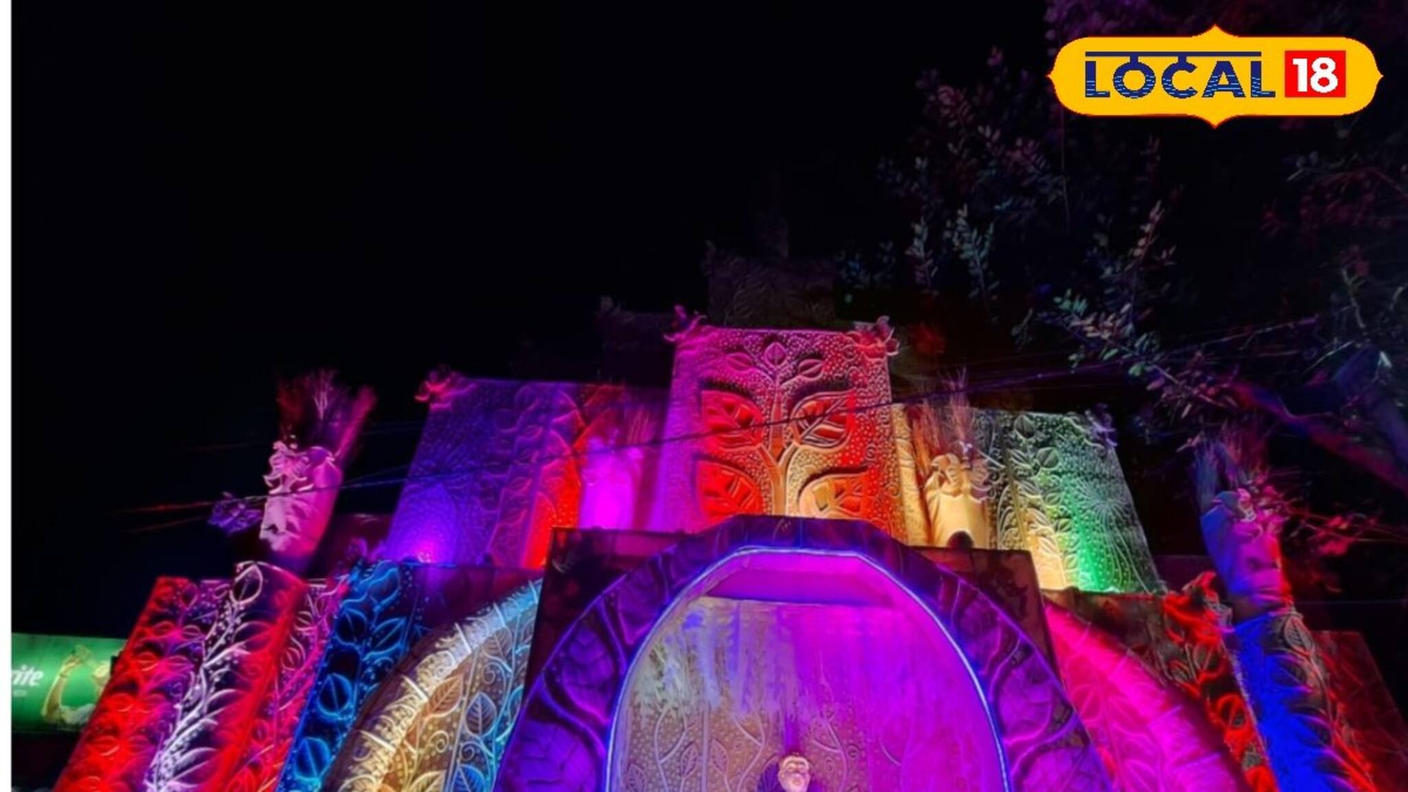 পরিবেশবান্ধব থিমে মণ্ডপের গাছপালা যেন জীবন্ত, কাঁপাচ্ছে চন্দননগরের আলো