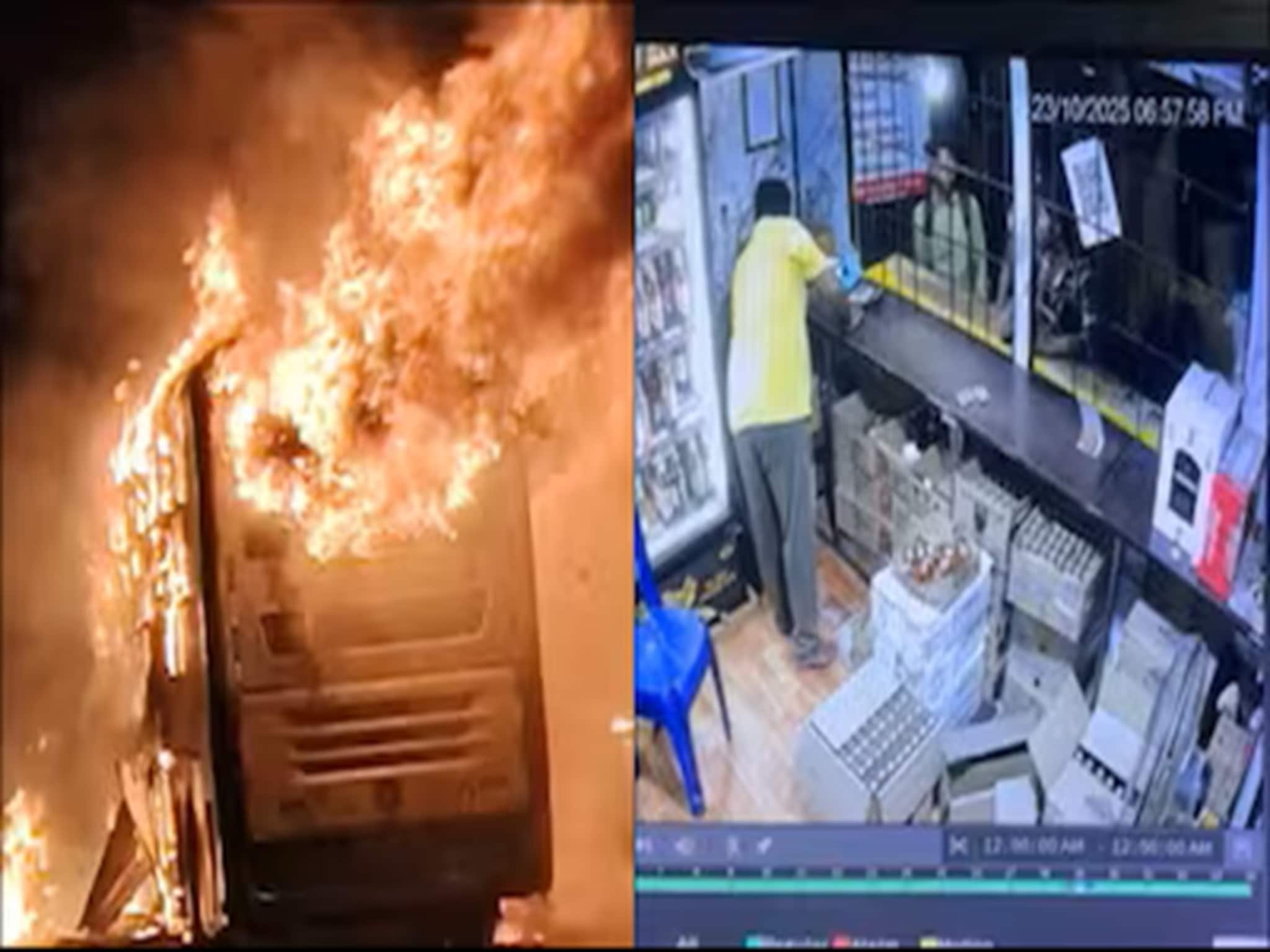 অন্ধ্রপ্রদেশের কুর্নুলের ঘটনায় সিসিটিভিতে উঠে এল শিউরে ওঠা ছবি! এক গলা মদ খেয়ে বাইক নিয়ে ছুটে এসেই...! বাসে আগুন লাগার আগে ঠিক কী হয়েছিল?