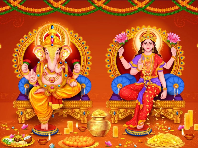 ৩) লক্ষ্মী-গণেশের মূর্তি: দেবী লক্ষ্মী এবং ভগবান গণেশের মূর্তি বা ছবি বাড়িতে আনা শুভ বলে মনে করা হয়, কারণ এগুলি সম্পদ এবং জ্ঞানের প্রতীক।