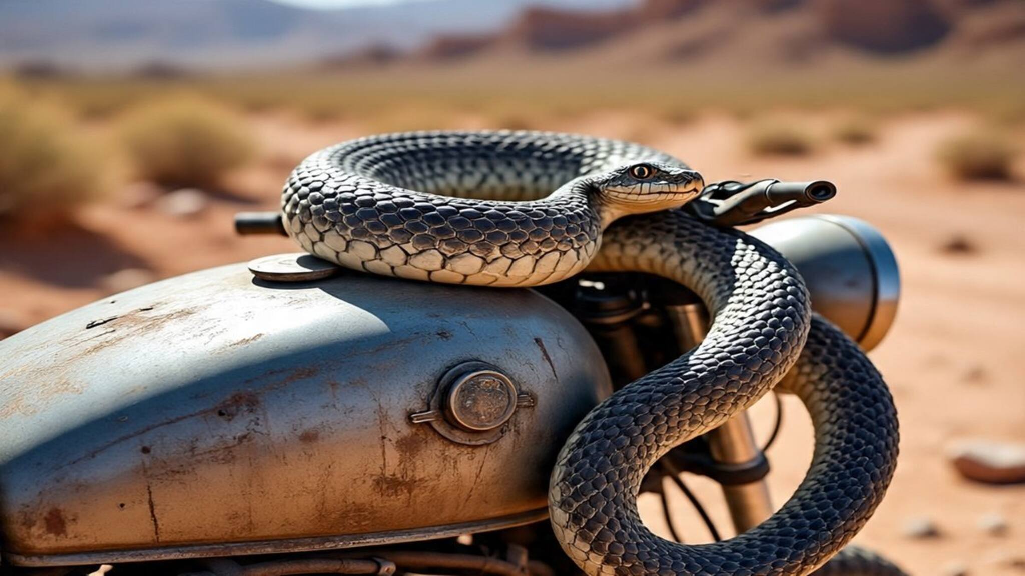 বিষধর সাপটা আর লুকোনোর জায়গা পেল না, সড়াৎ করে গিয়ে ঢুকল বাইকের ‘ওই’ জায়গাটায়, তারপর