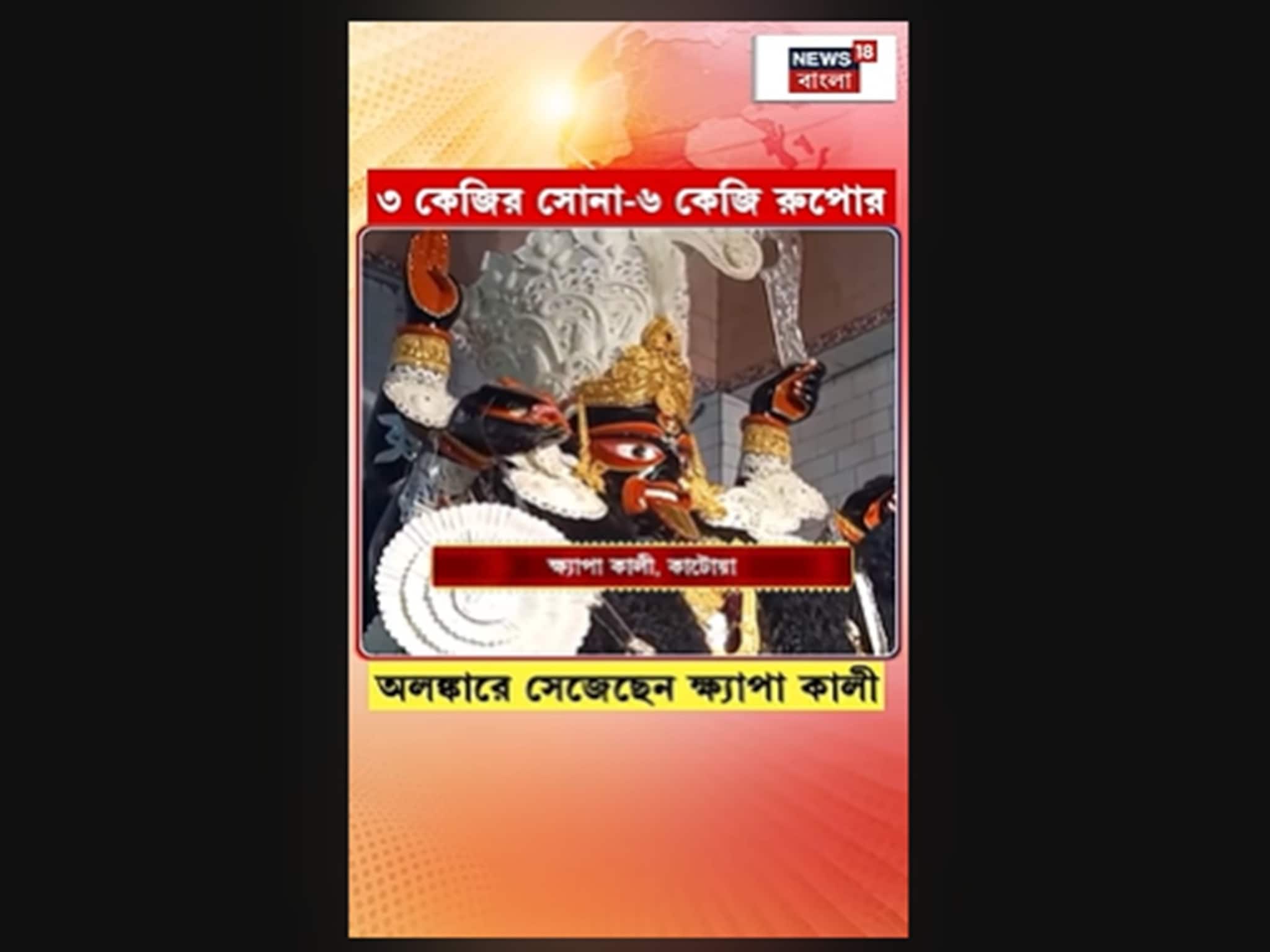 ৩ কেজির সোনা ৬ কেজি রুপোর অলঙ্কারে সেজেছেন ক্ষ্যাপা কালী!