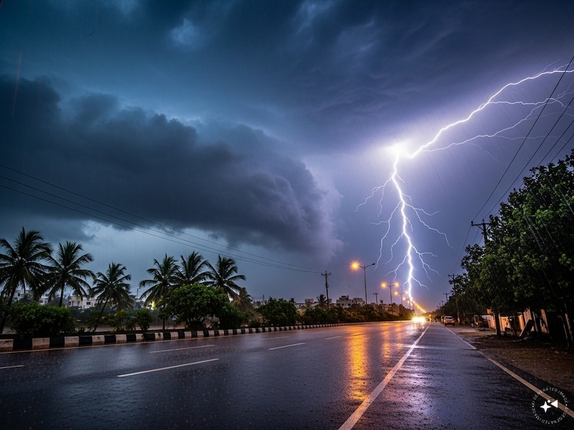 পূর্বাভাস অনুসারে, ২৮শে অক্টোবর পর্যন্ত তামিলনাড়ু, পুদুচেরি এবং করাইকাল জুড়ে বজ্রপাত এবং বজ্রপাতের সম্ভাবনা রয়েছে। কুড্ডালোর, পুদুচেরি, ভিল্লুপুরম এবং চেঙ্গালপাট্টু সহ কিছু জেলায় ভারী বৃষ্টিপাতের সম্ভাবনা রয়েছে। Generated image