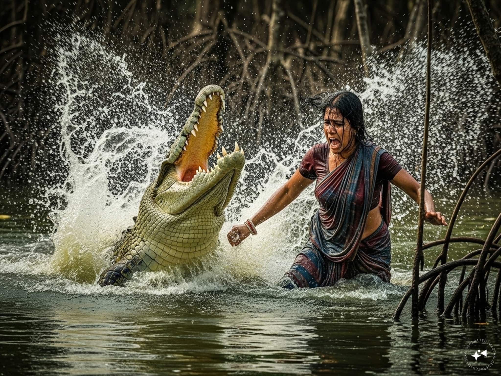 Crocodile: গাছটাকে কোনওমতে জড়িয়ে ধরে...কুমিরের সঙ্গে ১ ঘণ্টা লড়াই গৃহবধূর! কাঁকড়া ধরতে গিয়ে এ কী কাণ্ড! শুনলে গায়ে কাঁটা দেবে