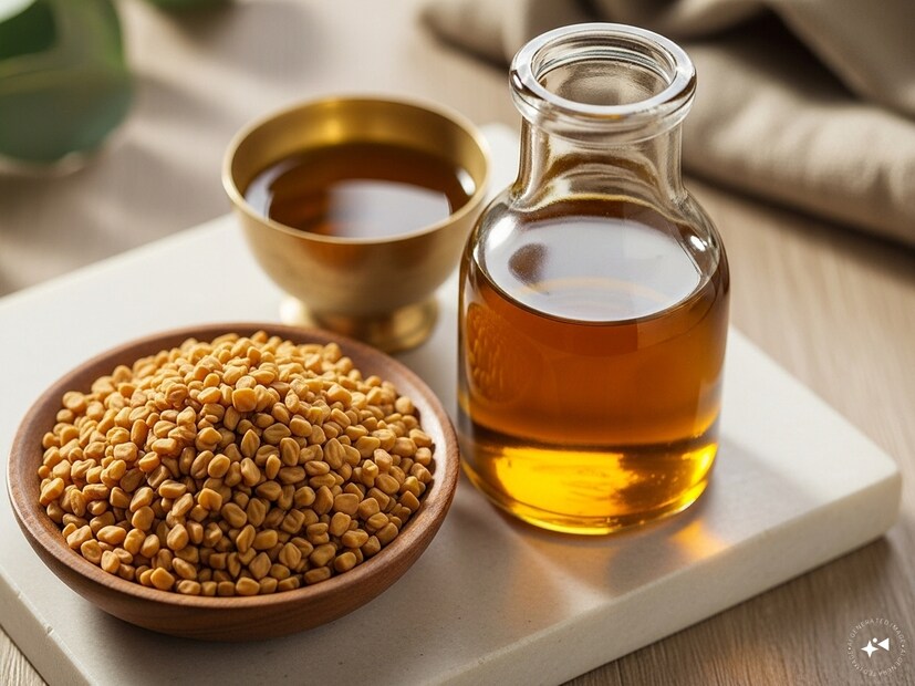 ২ চা চামচ মেথি দানা ও ৪–৫ চা চামচ সর্ষের তেল মিশিয়ে হালকা গরম করুন। তেল ঠান্ডা হলে বোতলে সংরক্ষণ করুন। সপ্তাহে দুইবার এই তেল চুলে মালিশ করুন।ফলাফল— আপনার চুল হবে ঘন, লম্বা, কালো ও ঝলমলে, একদম প্রাকৃতিক উপায়ে।