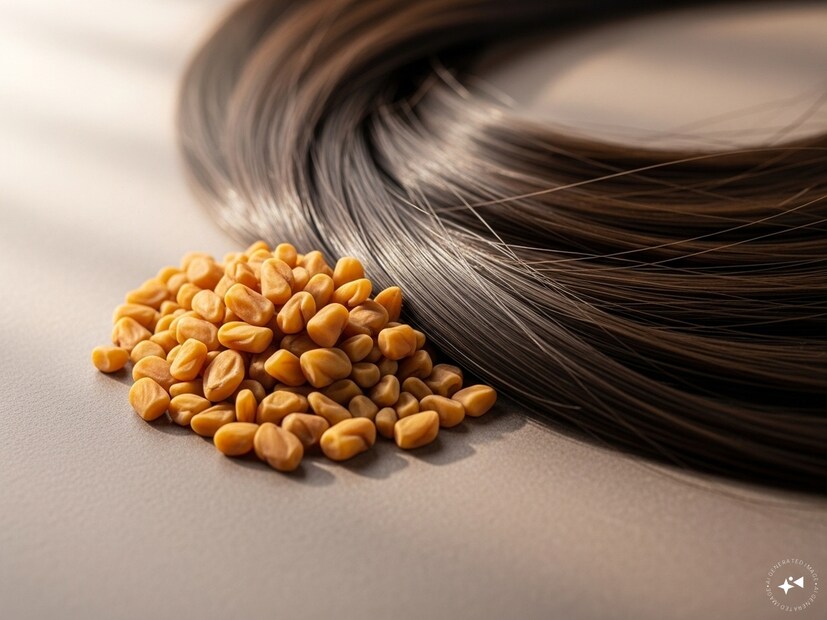 চুল পড়া রোধ: মেথি দানায় হরমোন ব্যালান্স করার ক্ষমতা আছে, যা হরমোনজনিত চুল পড়া কমায়।