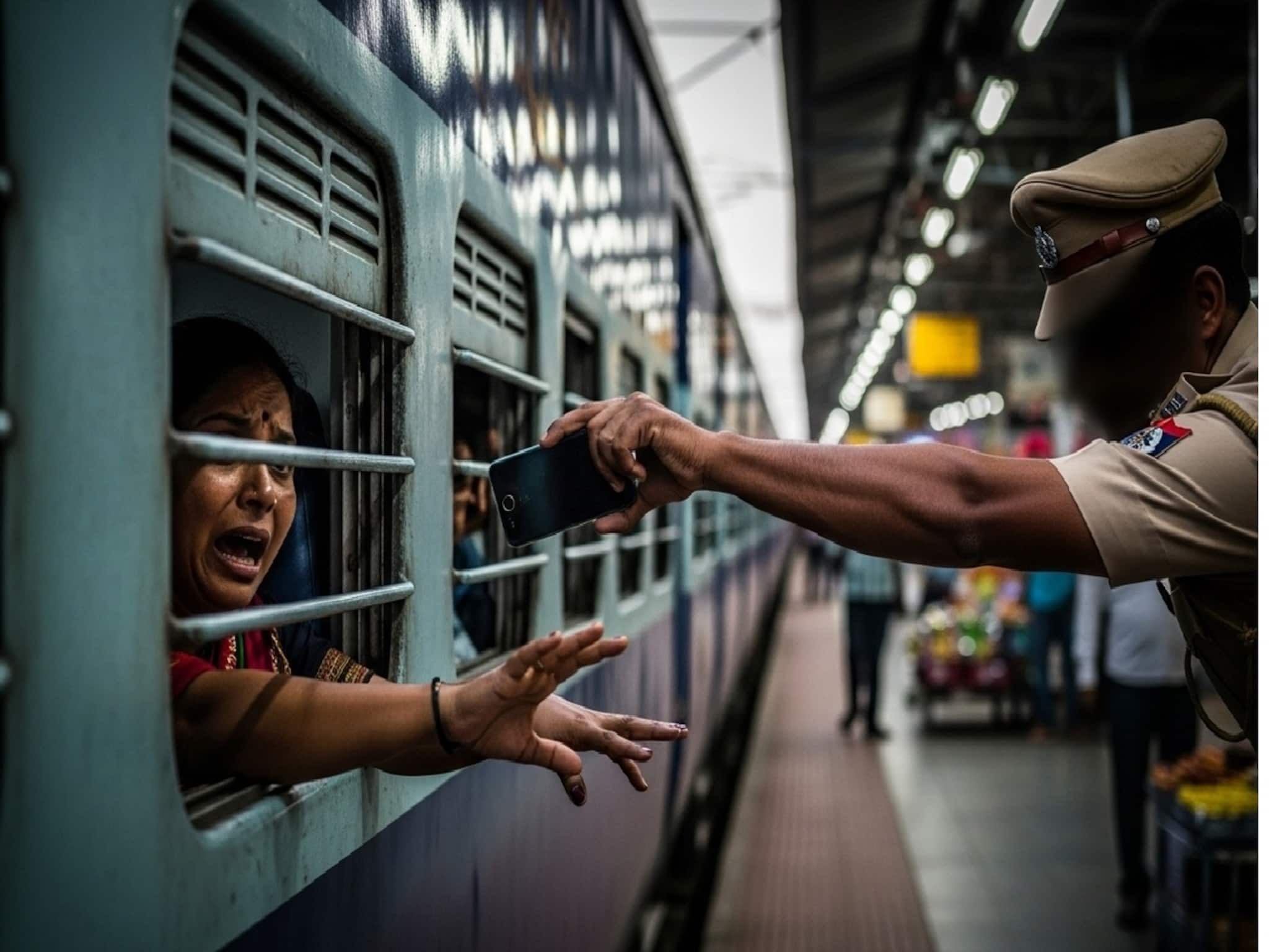 ট্রেনে জানলার ধারে ফোন ঘাঁটছিলেন মহিলা, হঠাৎ 'ভ্যানিশ'! এ কী...পুলিশই করল 'ছিনতাই'? আসল কারণ যা জানা গেল!   