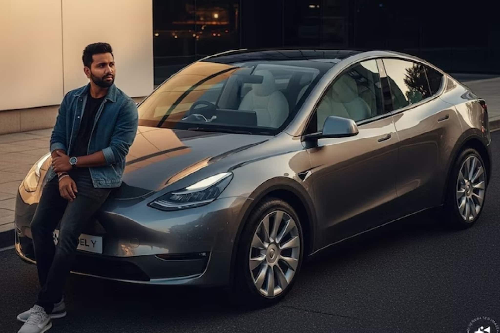 ৩০১৫! রোহিত শর্মার টেসলা নম্বর প্লেট-এ বড় রহস্য লুকিয়ে! হিটম্যান যা করেছেন...