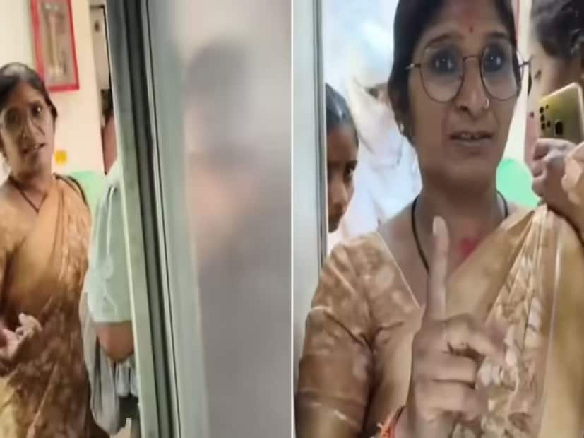 ভিডিওতে, যখন টিটিই মহিলাকে জিজ্ঞাসা করেন, 