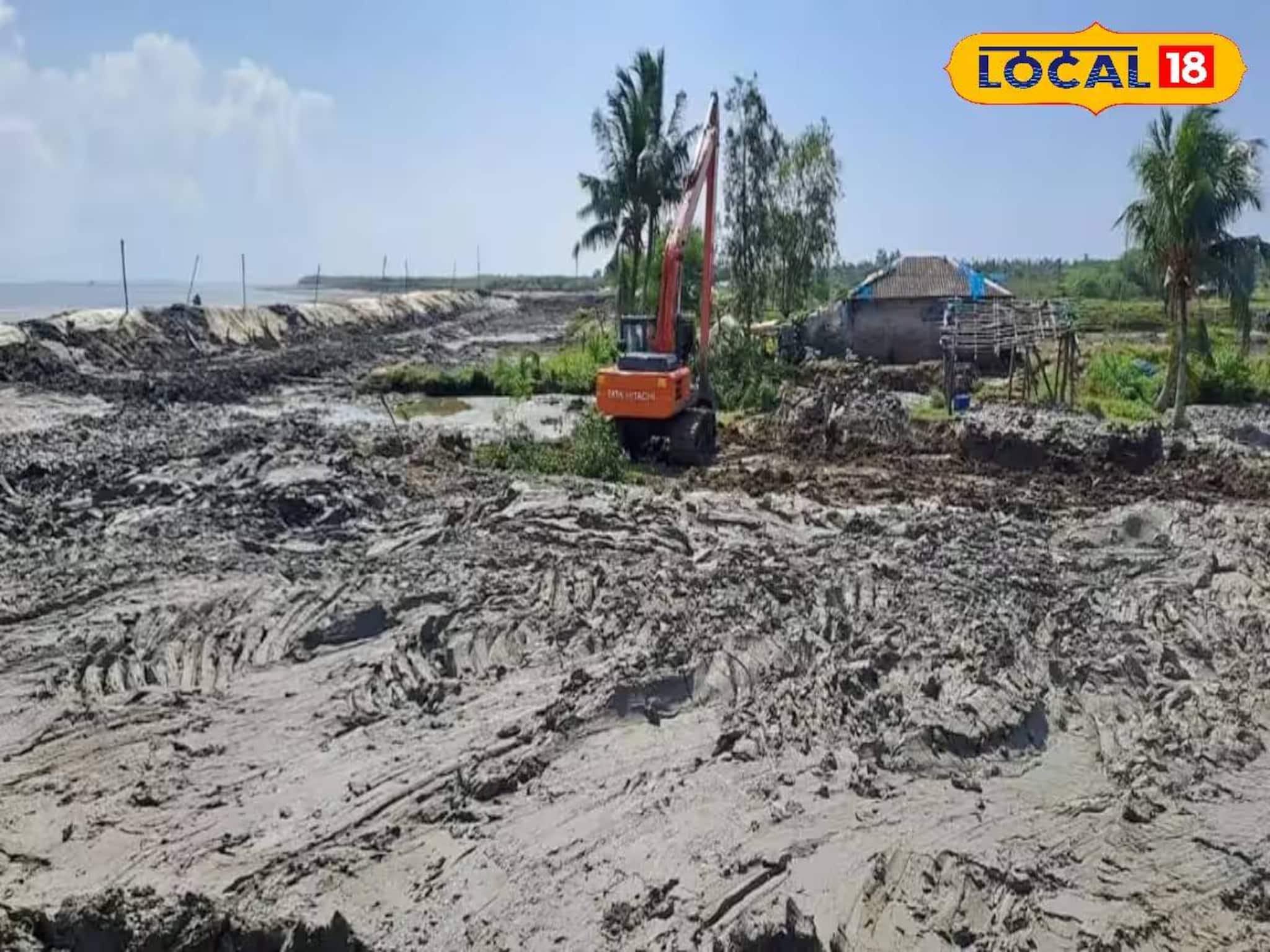 বাঁধ ভেঙে প্লাবন অতীত! ২৫ কোটি ব্যয়ে সাগরে তৈরি হচ্ছে স্থায়ী নদীবাঁধ