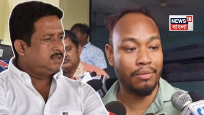 গ্রেফতার তৃণমূলের ব্লক প্রেসিডেন্ট সজল সরকার (বাঁদিকে)৷ এখনও অধরা বিডিও প্রশান্ত বর্মন৷ গ্রেফতার তৃণমূলের ব্লক প্রেসিডেন্ট সজল সরকার (বাঁদিকে)৷ এখনও অধরা বিডিও প্রশান্ত বর্মন৷