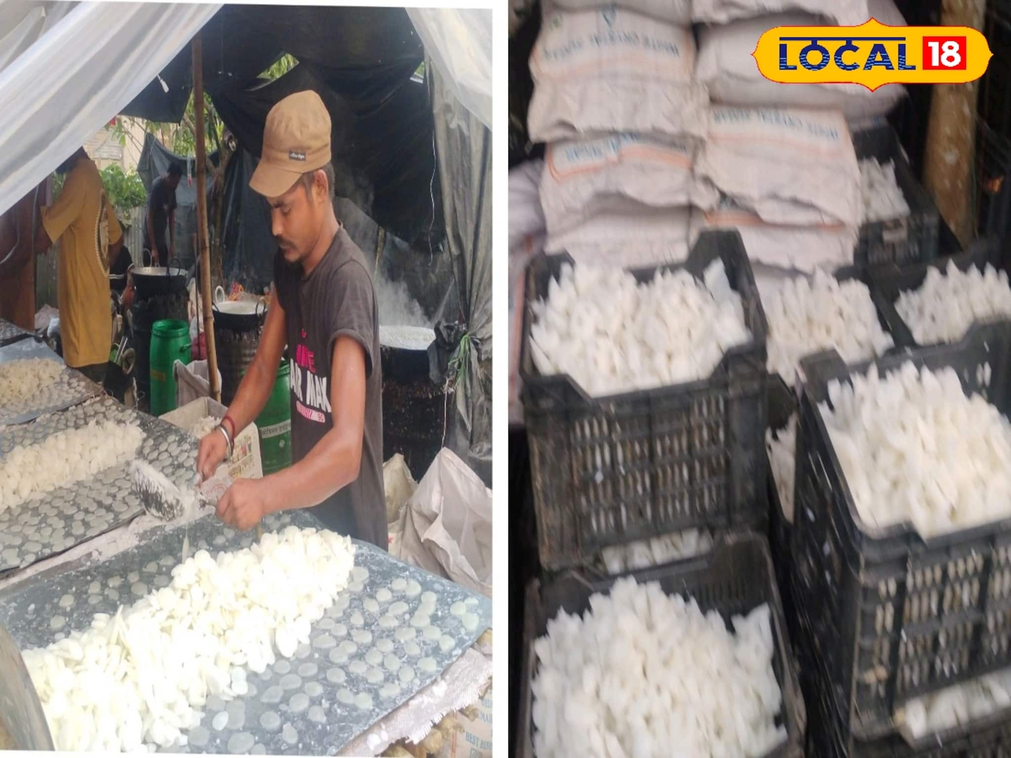 এ যেন খাজা বাতাসার পাহাড়! বোল্লা পুজোয় নাওয়া-খাওয়া ভুলে ভোগ তৈরিতে ব্যস্ত কারিগরেরা