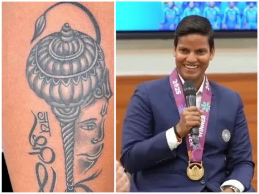 এরপর তাদের কথোপকথনে আসেন দীপ্তির হাতের হনুমান ট্যাটুর প্রসঙ্গ।  প্রধানমন্ত্রী মোদি বলেন, 