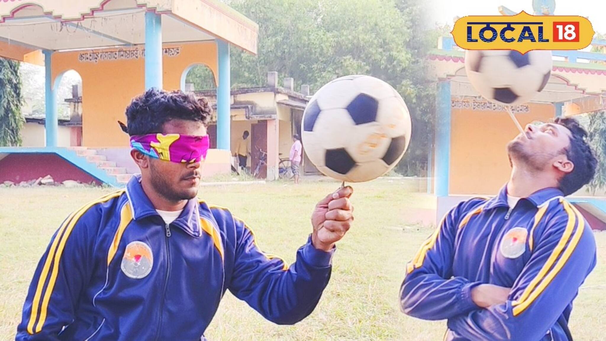 চোখ বন্ধ করে ফুটবল স্পিন! এগরার পেট্রোল পাম্পকর্মীর অনুপ্রেরণা রোনাল্ড, দেখুন তাঁর প্রতিভা