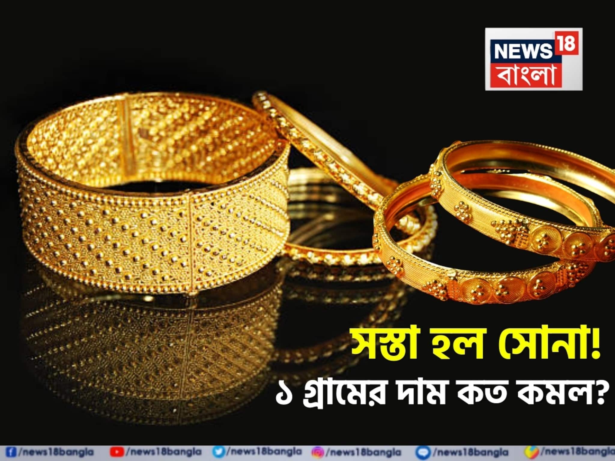 Gold Price Fall: সস্তা হল সোনা ! দেখে নিন ১ গ্রামের দাম কত কমল ?