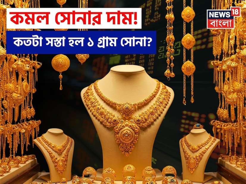 সোনার বাজারে আবার নড়চড়! বহুদিন পর দাম কমে যাওয়ায় সাধারণ ক্রেতার মুখে হাসি ফুটেছে। বিয়ে বা ভবিষ্যতের সঞ্চয়ের জন্য যারা সোনা কেনার পরিকল্পনা করছিলেন, তাদের জন্য এ এক বড় সুযোগ। দেখে নেওয়া যাক—শুক্রবার ১৪ নভেম্বর ঠিক কতটা সস্তা হল ১ গ্রাম সোনা এবং এর পেছনে কী কী কারণ কাজ করছে।