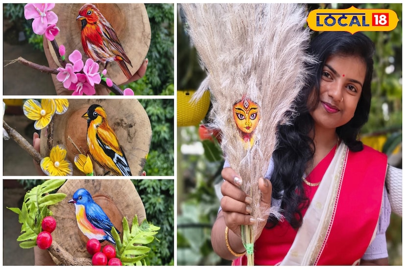 গাছের গোড়া থেকে লতাপাতায় ও ফুল-ফলে ছবি এঁকে নজির গড়েছেন তিনি।জীবন্ত কচুপাতা, পদ্মপাতা, গাছে ধরে থাকা আম, জবা ফুলের পাপড়িতে ইচ্ছে হলেই ছবি এঁকে ফেলেন তিনি। নানান দেবদেবীর ছবি ও জীবজন্তুর চিত্র গাছের পাতায়, গাছের কান্ডে রংতুলি দিয়ে ফুটিয়ে তুলেছেন। সবচেয়ে অবাক বিষয় কাশফুলের ওপরেও তিনি মা দুর্গার দুর্দান্ত একটি মুখ এঁকে ফেলেছেন।যা সোশ্যাল মিডিয়ায় ব্যপক ভাইরাল হয়।( ছবি ও তথ্য : দীপিকা সরকার)